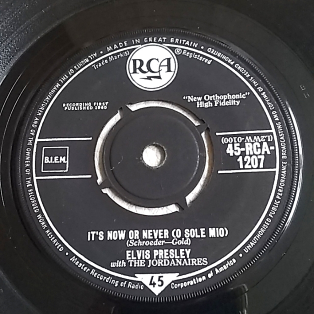 Elvis Presley - It's Now or Never (O Sole Mio) Single